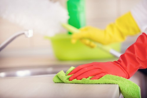 Deep cleaning a living room sofa in a Westkensington property